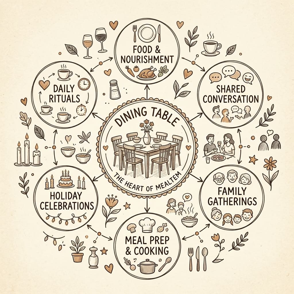 Dining Table circular values map